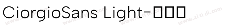 CiorgioSans Light字体转换